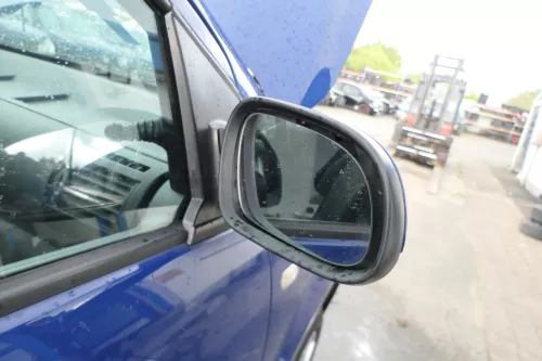 VW Fox 5Z manueller Spiegel Außenspiegel + Glas rechts blau LL5M mechanisch (176381)