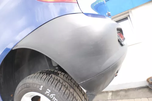 VW Fox 5Z Stoßstange hinten Stoßfänger schwarz matt u (176384)