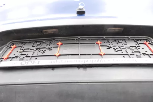 VW Fox 5Z Stoßstange hinten Stoßfänger schwarz matt u (176384)