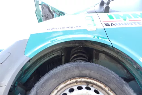 VW T5 Kotflügel vorne links weiß grün 7H0821101E (176399)