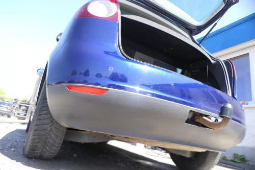 Golf 5 5M1 Plus Stoßstange hinten Heckstoßstange Stoßfänger blau LD5Q PDC (176487)