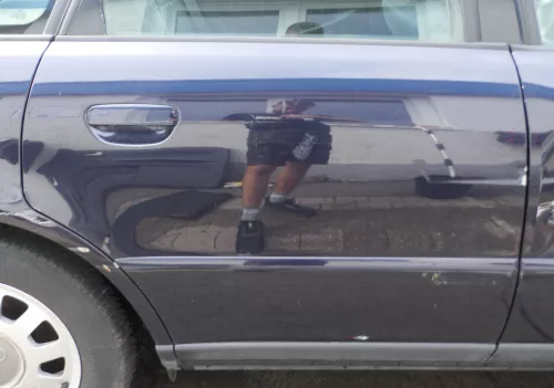 Audi A4 B5 Tür nur Türblatt hinten rechts blau LZ5L - Facelift