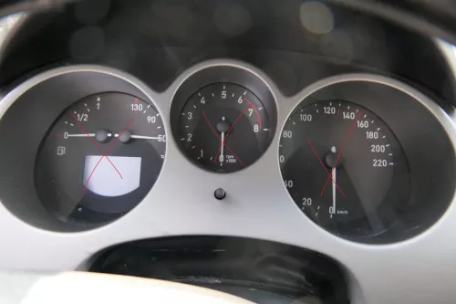 Seat Altea 5P Abdeckung Tacho Tachorahmen silber leuchtsilber Rahmen Blende