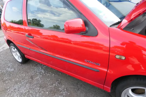 Polo 6N 6N2 Tür vorne rechts Beifahrertür 2/3-Türer rot LP3G ohne Anbauteile (177007)