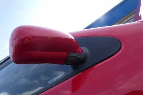 VW Polo 6N mechanisch manuell Spiegel Außenspiegel rechts rot LP3G (177010)