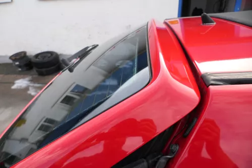 VW Polo 6N Heckklappe Klappe hinten Kofferraumklappe mit Scheibe rot LP3G (177015)