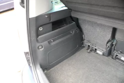 Roomster 5J Abdeckung Verkleidung Kofferraum hinten links