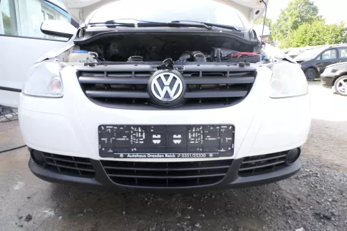 VW Fox 5Z Stoßstange vorne Stoßfänger weiß LB9A mit Grill 