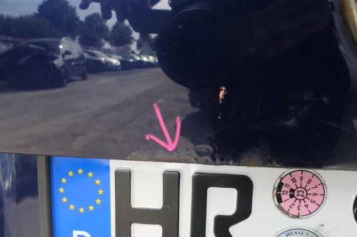 VW Touran 1T Heckklappe Kofferraumklappe hinten blau LB5N mit Scheibe -Rost (177789)