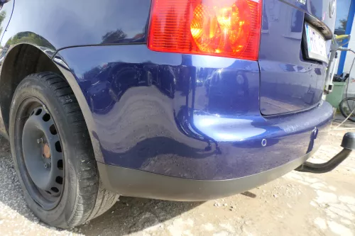 Touran 1T Stoßstange hinten Heckstoßstange Stoßfänger blau LB5N - PDC Einparkh (177790)