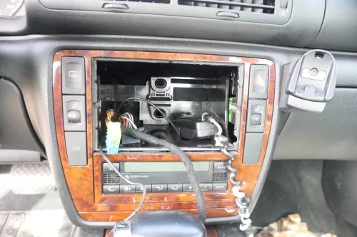 VW Passat 3B 3BG Mittelkonsole Verkleidung Aschenbecher Dekor Holz Optik