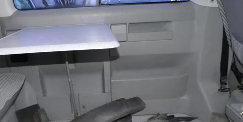 T4 1x Verkleidung Abdeckung Seite hinten links 703867039A Multivan mit Tisch (177930)