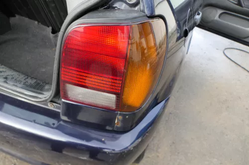 VW Polo 6N Stoßstange hinten breite Styling XXL Heckstoßstange blau LC5H (178001)