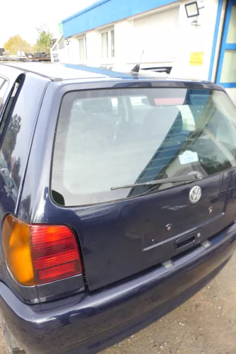VW Polo 6N Heckklappe Klappe hinten Kofferraumklappe mit Scheibe blau LC5H (178009)