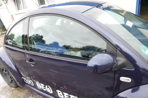 VW New Beetle 1C 9C Tür vorne rechts Beifahrertür blau LG5T -OHNE Anbauteil (178012)