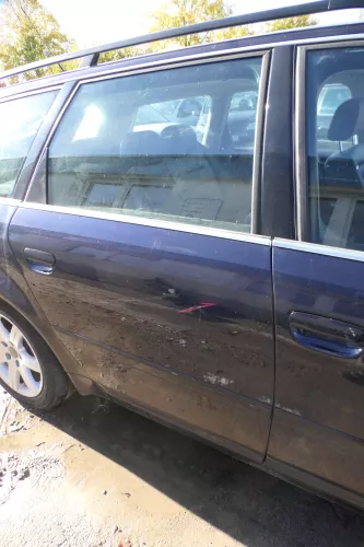 Audi A6 4B C5 Tür Türblatt hinten rechts blau LZ5L mit Rahmen (178113)