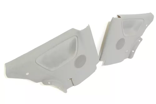 2x Polo 6N2 Verkleidung Seite hinten links + rechts  2/3-Türer GRAU für Lautspre (178395)