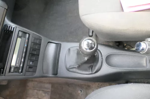 VW Lupo Polo 6N2 Schaltknauf Schaltsack Schaltung Schaltknüppel schwarz Leder (178754)