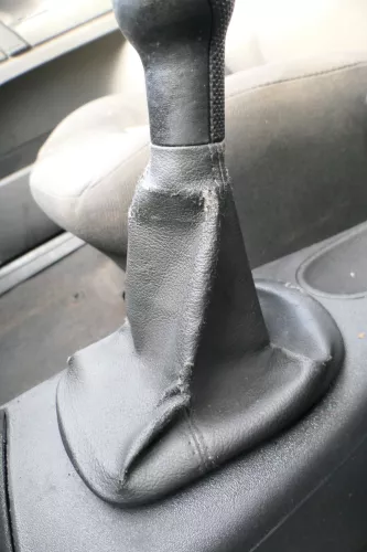 VW Lupo Polo 6N2 Schaltknauf Schaltsack Schaltung Schaltknüppel schwarz Leder (178754)