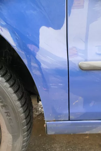 VW Fox Kotflügel vorne links blau LL5M (178778)