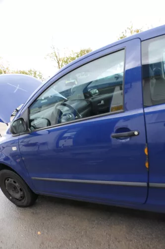 VW Fox 5Z Tür vorne links Fahrertür blau LL5M (178785)