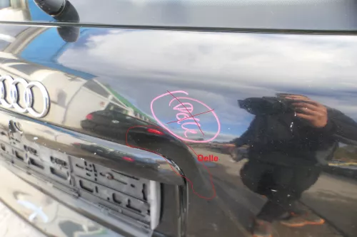 A3 8L bisBj.ca1999 Heckklappe Kofferraumklappe Klappe hinten schwarz LY9B Scheib (178803)