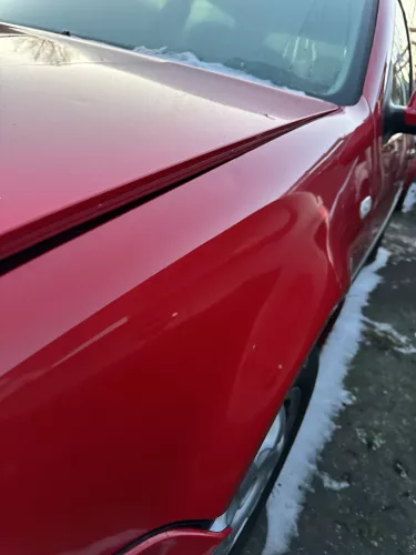 VW Golf 4 1J Kotflügel vorne links rot LY3D - kleine Hageldellen (178903)