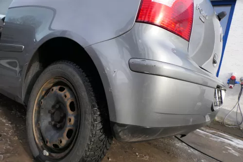 VW Polo 9N 9N3 Stoßstange Heckstoßstange hinten grau LD7W (179426)