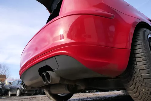 Audi A3 8P Stoßstange Stoßfänger hinten 4/5-Türer rot LY3J - Doppelrohr (179494)