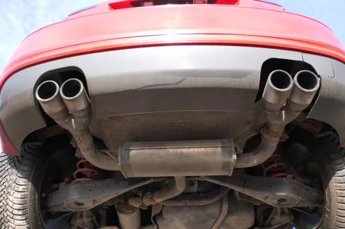 VW Golf 5 A3 8P Auspuff Edelstahl hinten Sportauspuff (GT GTI) Doppelrohr