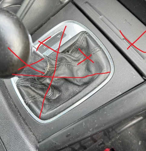 Audi A3 8P Abdeckung Rahmen für Schaltknauf dekor schwarz