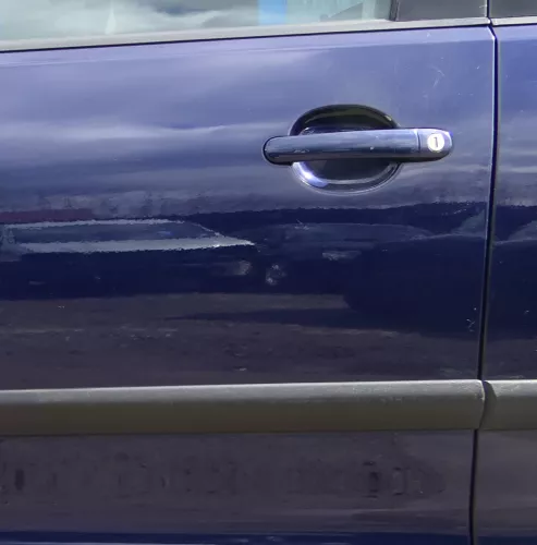 VW Polo 9N 9N3 Tür vorne links Fahrertür 4/5-Türer blau LB5N ohneAnbauteile (180031)