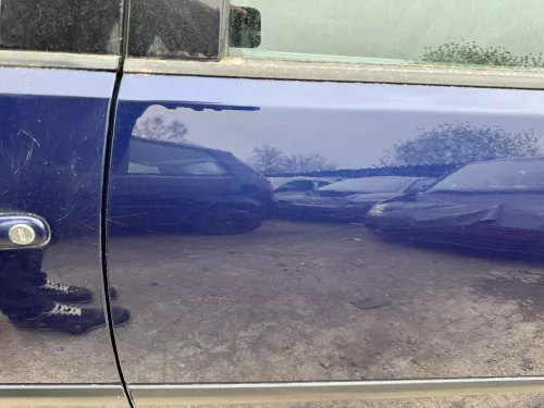 VW Polo 9N 9N3 Tür hinten links 4/5-Türer blau LB5N - ohne Anbauteile (180033)