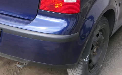 VW Polo 9N 9N3 Stoßstange Heckstoßstange hinten blau LB5N (180035)