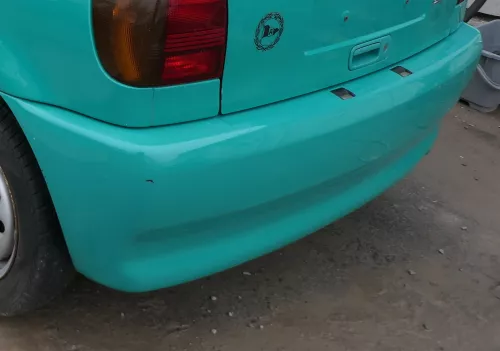 VW Polo 6N Stoßstange hinten breite Styling XXL Heckstoßstange grün LD6D (180049)