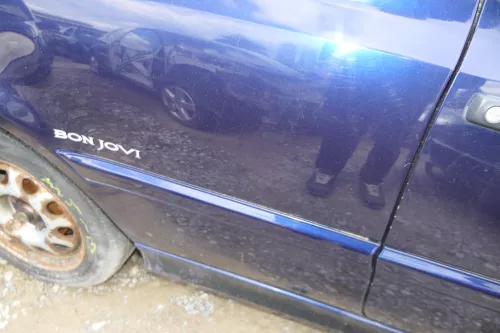 Golf 3 1E Cabrio Leiste Zierleiste Seite hinten rechts blau LC5U 2/3-Türer lacki