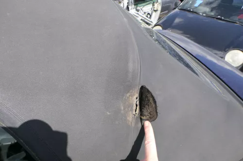 VW Golf 3 & 4 1E Cabrio Dach Scheibe Verdeck schwarz elektrisch - Mängel (180254)