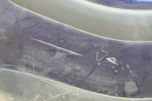 VW Golf 4 Limousine Stoßstange hinten Heckstoßstange Stoßfänger blau LB5N (180272)