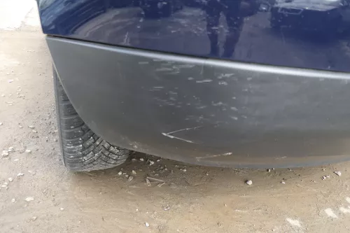 VW Golf 5 1K Limousine Stoßstange hinten Heckstoßstange blau LA5G (180323)