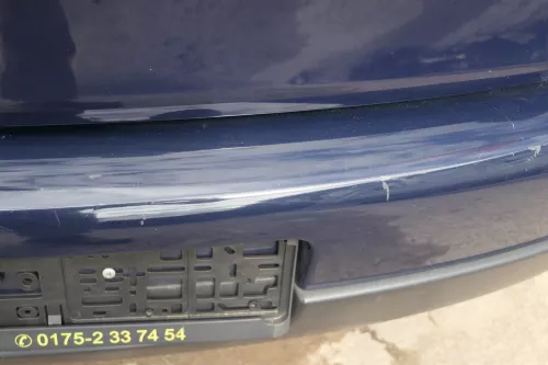 VW Golf 5 1K Limousine Stoßstange hinten Heckstoßstange blau LA5G (180323)