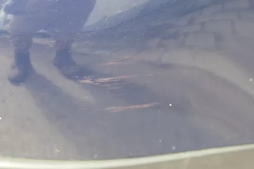 VW Golf 5 1K Limousine Stoßstange hinten Heckstoßstange blau LA5G (180323)