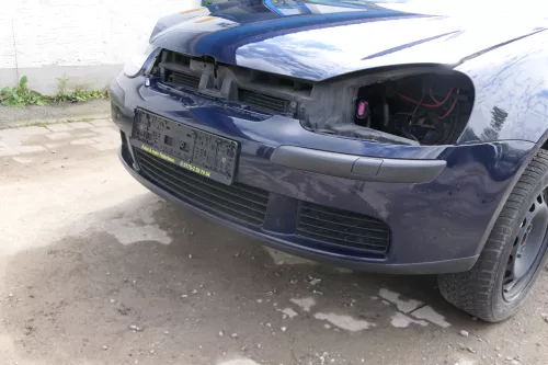 VW Golf 5 1K V Stoßstange vorne Frontoßstange Stoßfänger blau LA5G (180326)