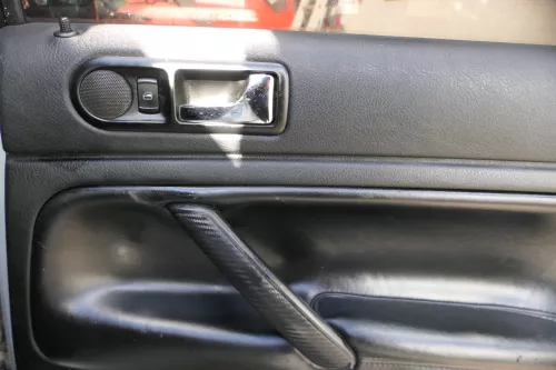 4x Passat 3B Türverkleidung Verkleidung Tür vorne links rechts  - schwarz Leder (180368)