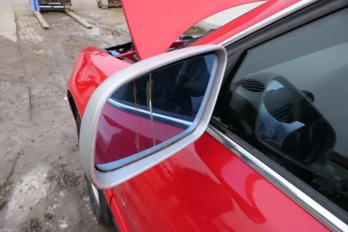 Audi A4 B5 Spiegel Außenspiegel links elektrisch grau Facelift Glas (180689)