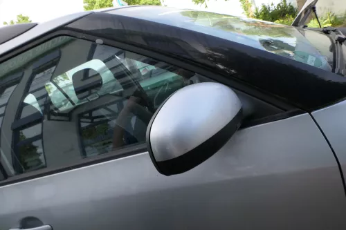 Fabia 5J elektrisch Spiegel Außenspiegel rechts mit Glas grau silber LA7W