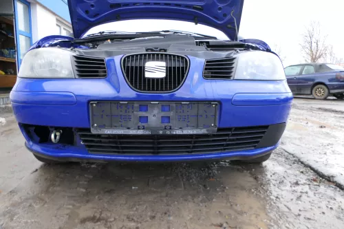 Seat Ibiza 6L Stoßstange Frontstoßstange vorne blau LS5G bis caAnfang2006