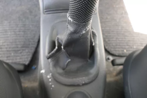 VW Lupo Polo 6N2 Schaltknauf Schaltsack Schaltung Schaltknüppel schwarz Leder (180906)