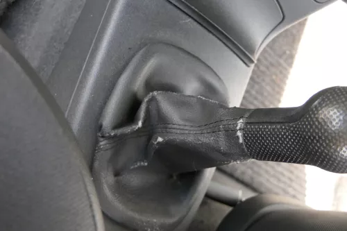 VW Lupo Polo 6N2 Schaltknauf Schaltsack Schaltung Schaltknüppel schwarz Leder (180906)