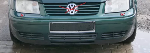 VW Bora Stoßstange vorne Frontstoßstange Stoßfänger vorn grün LC6M SWR