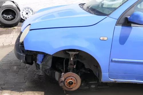 VW Lupo Kotflügel vorne links blau LR5A vorn